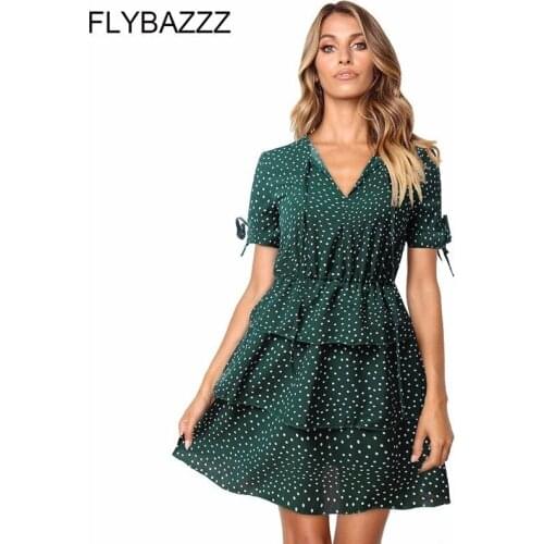 Летние платья в горошек FLYBAZZZ China At AliExpress
