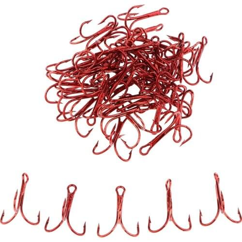 Round Bend Classic Extra Sharp Fishing Treble Hook for Saltwater and Freshwater Fishhooks Size 1/0# 2# 4# 6# 8# 10# 14