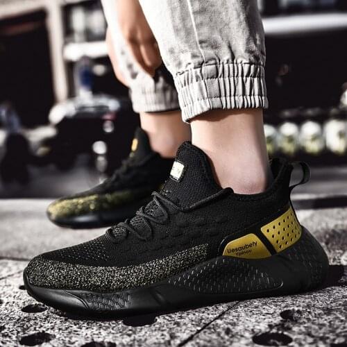 ZUFENG Men Running Shoes Breathable Sneakers Jogging Walking Fitness Gym Sneaker Athletic Light Weight Mens Sport Shoes Size 46