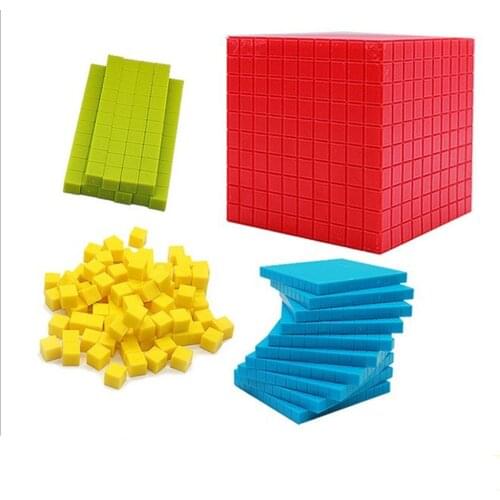 Mathematical Toys Decimal Early Childhood Educational Gift, Base Ten Set 121pcs, Kids Toddlers Math Cognition Color Recognition