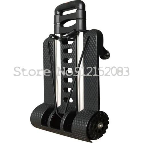Upgraded Tank, Four-wheeled Grocery Cart, Aluminum Alloy Luggage Cart, Foldable Shopping Cart, Portable Into The Truck, Trolley