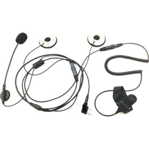 Motor helmet kits earphone K plug 2 pins for kenwood baofeng,tyt,quansheng, puxing,tonfa etc walkie talkie for driver