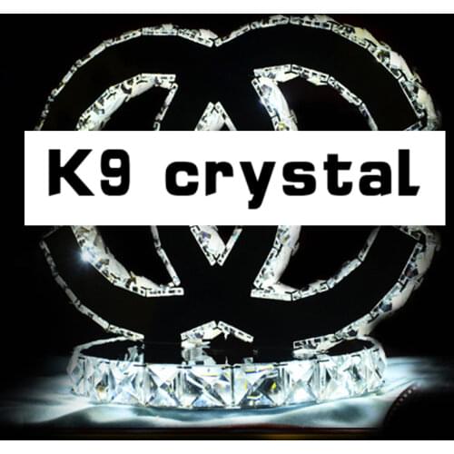 K9 LED Crystal Table Light Bedside Lamp Stainless Steel Double C Desk Lamp luminaria de mesa deco mariage tafellamp For Bedroom