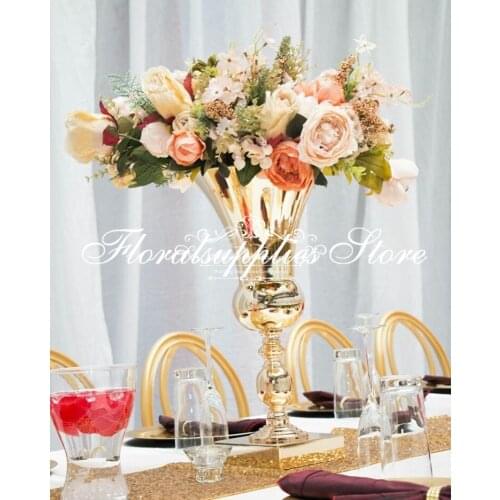 New Elegant Wedding Flower Vase Party Event Decoration Marriage Trumpet Vase 2 Sizes
