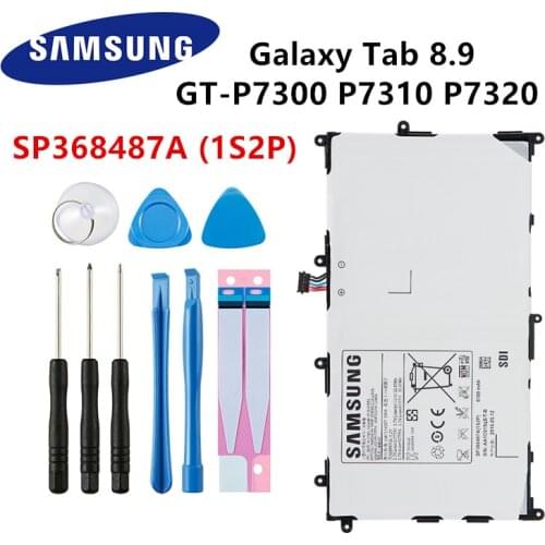 SAMSUNG 100% original SP368487A (1S2P) 6100mA Tablet Replacement Battery For Samsung Galaxy Tab 8.9 GT-P7300 P7310 P7320 +Tools