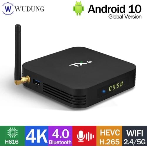 TX6 TV Box Android 9.0 Allwinner H6 Quad Core 4GB RAM 64GB ROM 32G 4K 2.4G/5GHz Dual WiFi 6K HD Smart Media Player PK HK1 MAX