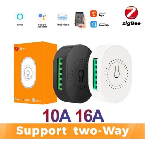 10A/16A Tuya Zigbee Smart Switch Hub Gateway Support Two Way Control Remote Control App Work with Smart Life Alexa Google Home