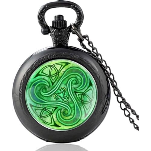 Unique Trisceli Vintage Quartz Pocket Watch Men Women Classic Glass Dome Pendant Necklace Hours Clock