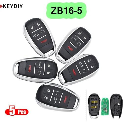5PCS/LOT KEYDIY Universal Smart Key ZB16-5 for KD900 KD-X2 Car Key Remote Replacement Fit More than 2000 Models