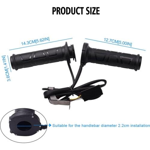 High Quality Auto Black 7/8" Motos Motorcycle handlebar Electric Hot Heated Grips Handle Handlebar Warmer Hot Sale