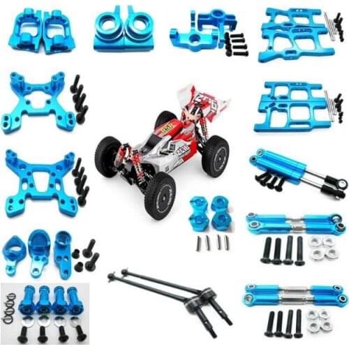 Wltoys 144001 1/14 2.4G RC Buggy parts metal upgrade c seat steering cup swing arm drive shaft bearing Shock absorber combiner