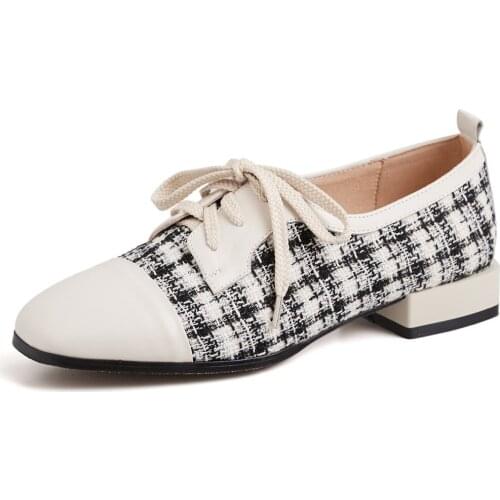 2021 summer autumn women shoes fashion design 2.5CM comfortable thick heel cross lace up womens shoes