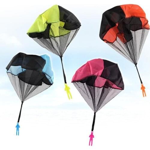 1 Pcs Kids Mini Hand Throw Parachute Soldier Outdoor Sports Game Children Toys