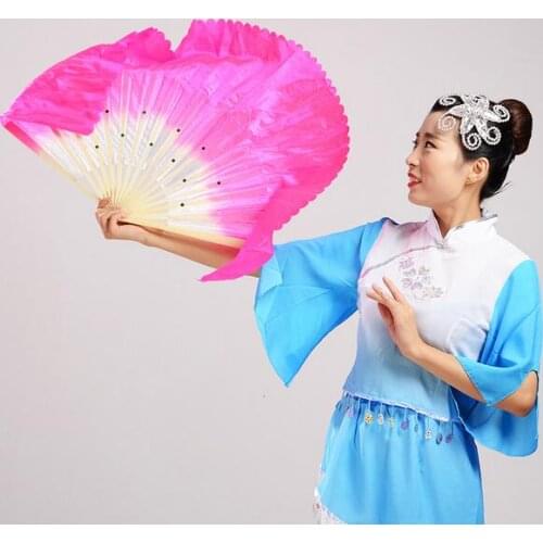 100pcs hot Chinese silk dance fan Handmade fans Belly Dancing props 5 colors