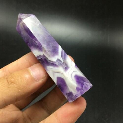 48g NATURAL dream amethyst QUARTZ CRYSTAL WAND POINT HEALING From brazil