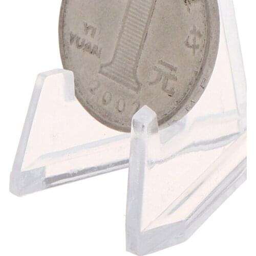 Acrylic Collectibles Coins Easel Medal Badge Holder Jewellery Stand Card Display Show Stand Wholesale 1Pc