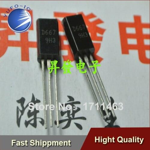 Free Shipping 50PCS Audio small power transistor D667 2SD667 TO-92L YF0913