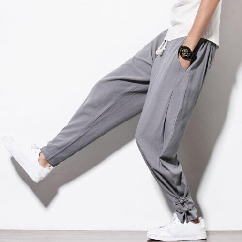 2019 Autumn New Harem Pants Men Casual Sweatpants Elastic Waist Plus Size Brand Clothing Mens Joggers Pants Hip Hop Trousers