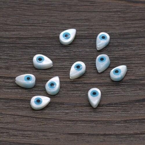 5pc Natural Shell Beads Water Drop Evil eye Spacer Shell Beads for Jewelry Making DIY Necklace Bracelet Gift for Women
