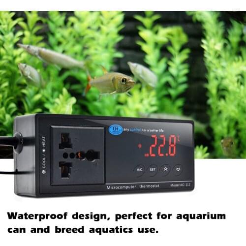AC-112 Digital Waterproof Temperature Controller Aquarium Microcomputer Thermostat Fish tank Temperature Controller