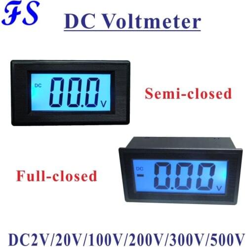 YB5135D DC Voltmeter LCD Three-wire Digital Voltmeter Digital Voltmeter DC Voltage Meter Volt Panel Meter DC 20V 100V 200V 500V