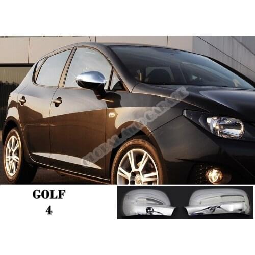 For VW GOLF 4 CHROME Mirror Cover 1998-2004 Chrome 2 Pieces Wing Car Styling Auto Accessory Universal Spoiler