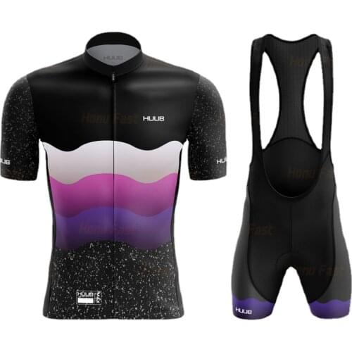 HUUB New Man Summer MTB Race Cycling Clothing Short Sleeve Team Cycling Jersey Set Ropa Ciclismo Outdoor Riding Bike Uniform