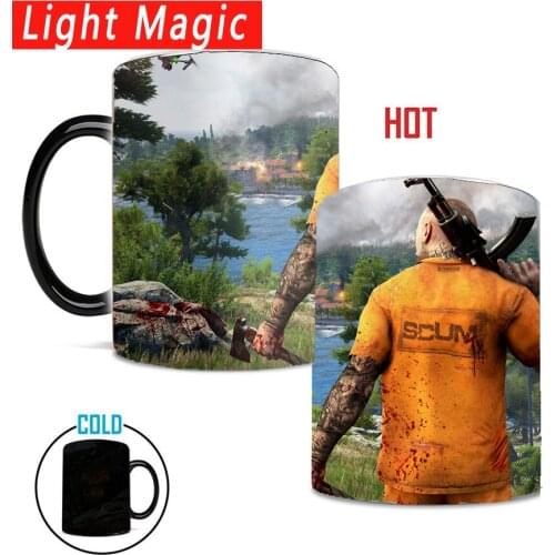 Game SCUM mug color changing coffee mugs milk tea cup best gift mug for your friend