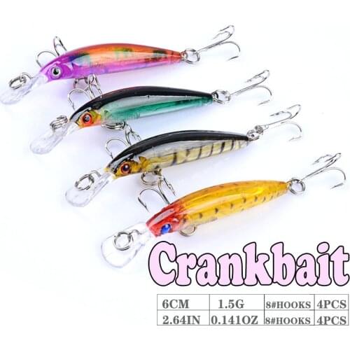 Swimbait Fake/Artificial/Hard Bait For Fishing Tackle Jerkbait Wobbler Crankbait Floating Minnow Fishing Lure Sea Catfish 4pcs