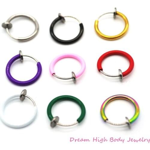 316L Stainless Steel Ear Clip Fashion Personality Earrings Cuffs For Women Girls Clip On The Ears Cuff Jewelry High Quality HK98