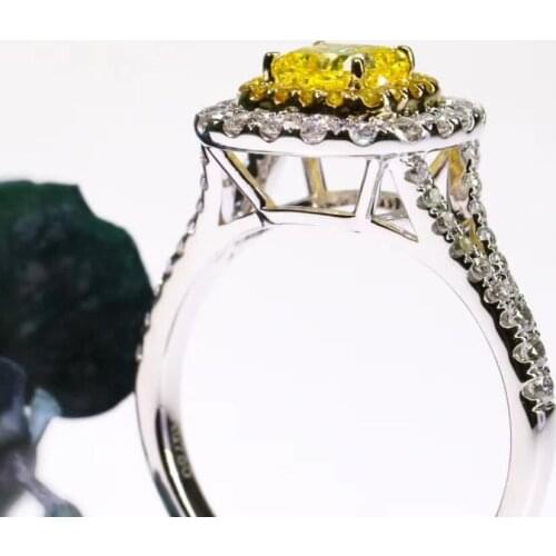 925 sterling Silver Rings For Women Wedding Jewelry Bijoux AAAAA yellow zirconia vintage Accessories Engagement Bague Bijouterie