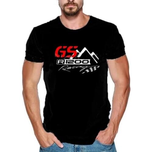 Summer Fashion R1200 Gs T-Shirt Motorcycles Driver Motorcycle Motorrad Fan T-Shirt Short Sleeve Black Cotton Casual Shirt