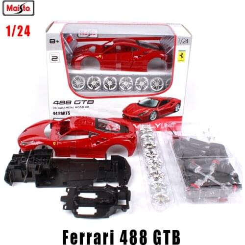 Maisto 1:24 Hot-sale Product Ferrari 488 California T assembled DIY die-casting model car toy new collection boy toy
