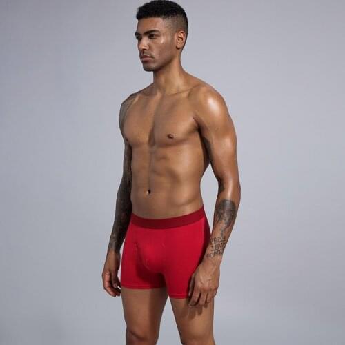 4pcslot Mens Boxer Sexy Underwear soft long boxer shorts Cotton soft Underpants Male Panties 3D Pouch Shorts Under Pants Short