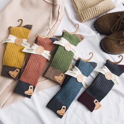 New Fashion Woman Long Socks Autumn Cotton Candy Color Breathable Women Fashion Socks Women Winter Socks 1 Pair High Quality