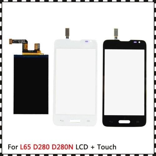 New High Quality 4.3" For LG L65 D280 D280N and L65 D285 Lcd Display With Touch Screen Digitizer Sensor