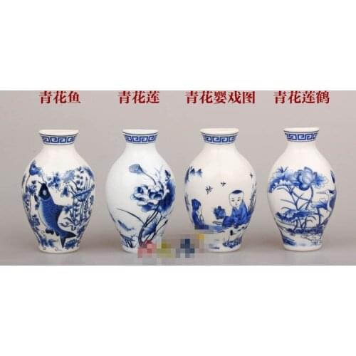 Wholesale10pc Chinese Classic Blue&White Porcelain Vase Shape Cute Fridge Magnet
