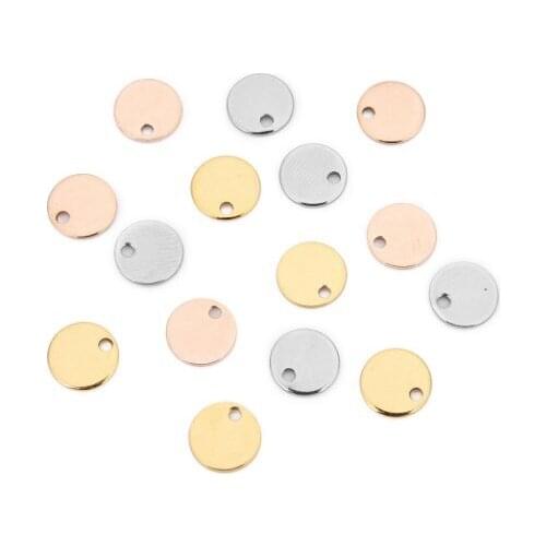 20pcs/lot 6-20mm Round Connector Metal Alloy Pendant For DIY bracelet Jewelry Making gdy4d