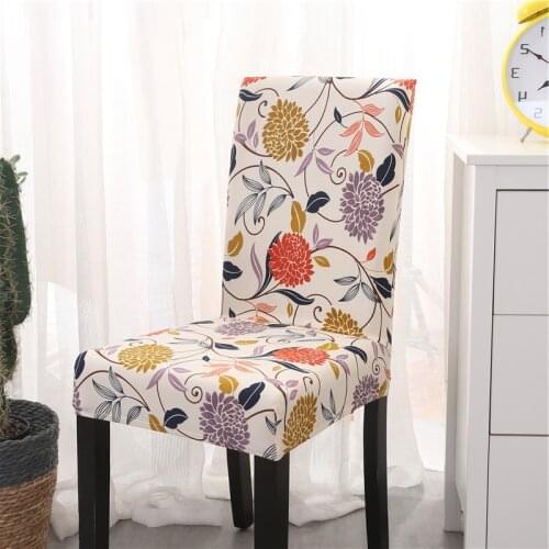 Floral Chair Cover Anti-dirty Universal Size Kitchen Dining Chair Slipcovers Home Furniture Protection Case