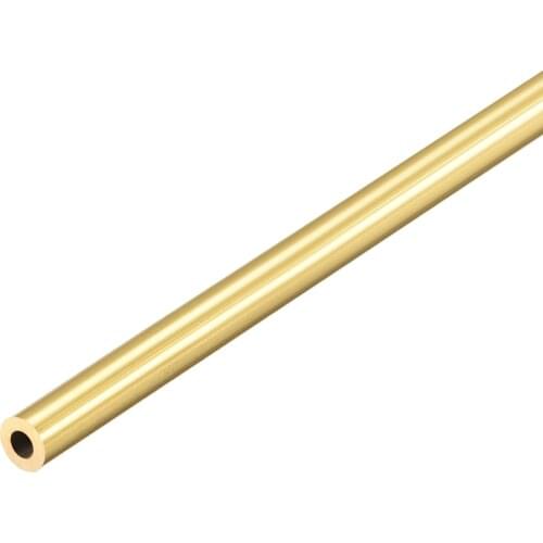 Uxcell Brass Round Tube 300mm Length 6mm OD 1.5mm Wall Thickness Seamless Straight Pipe Tubing