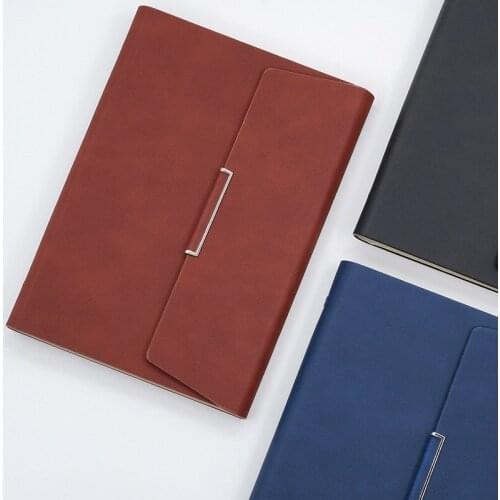 Executive Business A5 Notebook PU Faux Leather Refillable Binder Journal Diary Ruled Lined Paper Pen Holder Card Slots 80 Sheets