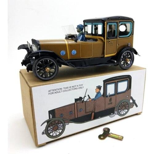 Vintage Retro Spanish car Tin toys Classic Clockwork Wind Up Car Collection Tin Toy For Adult Kids Collectible Gift