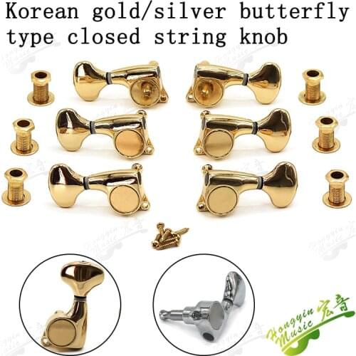 1Set 3L 3R 45 Angle Guitar String Tuning Pegs Tuners Machine Heads Guitarra Guitar Parts & Accessories Chrome-Gold-Black
