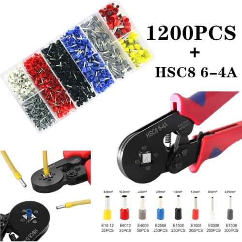 1200pcs/Box Wire Terminal Crimp Connector Insulated Uninsulated Wire End Ferrules