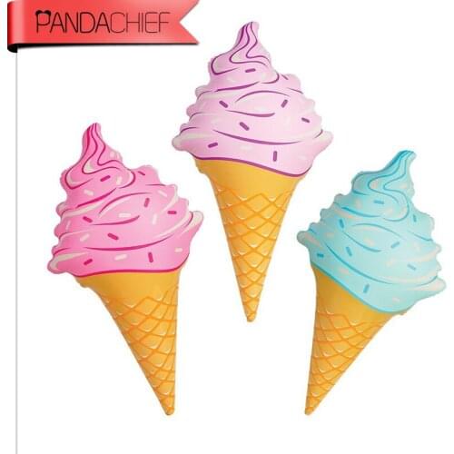 36 Inch Swim Ring Water Pool Water Fun Float Toys Inflatable Birthday Ice Cream Cones Children Game Toys Party Decorations