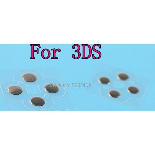 50sets Cross Key ABXY Button Conducting Strip for Nintend 3DS Metal Conductive Film D-Pad Set ABXY Button for 3DS