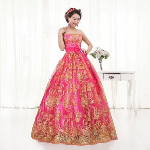 Free ship pink sequined flower embroidery beading ball gown royal Medieval Renaissance Victorian dress Belle ball