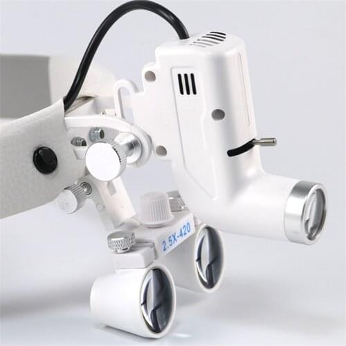 Wireless 5WLED Medical Headlamp Surgical Headlight Illuminator+2.5/3.5X Binocular Magnifier Dental Loupes