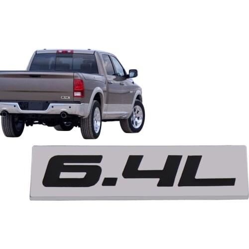 Chrome Black 6.4L 6.4 L for Engine Fender Trunk Lid Emblem Decal Badge Sticker