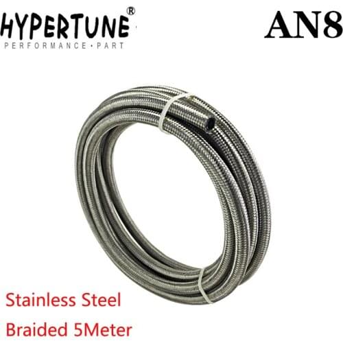 Hypertune - AN8 8AN AN - 8 (11.2MM / 7/16" ID) STAINLESS STEEL BRAIDED FUEL OIL LINE 5 METER/5M HT7113